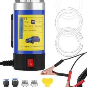 12V Oil Extractor Pump 100W, Engine Oil Extractor Pump for Oil Change, Self-Priming Oil Transfer Pump for Motor Oil, Transmission Fluid, Electric Fluid Transfer Pump for Car, Mower, Boat