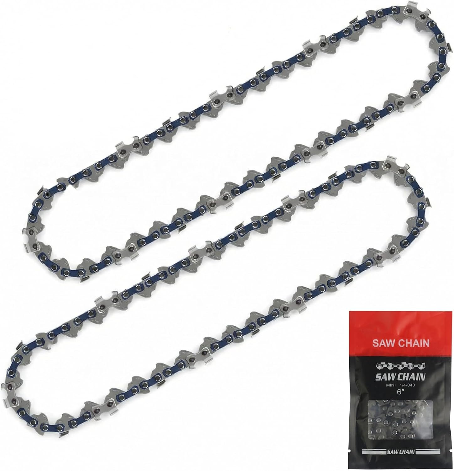6 Inch Chainsaw Chain 2 Pack 37 Drive Links for Mini Chainsaw Replacement