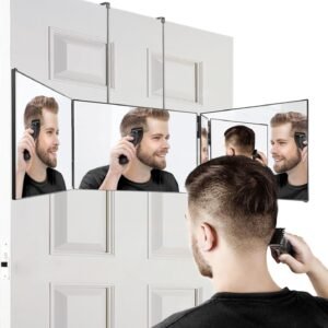 XIGETRAIL 3 Way Mirror,Barber Mirror for Self Hair Cutting and Brading Hair