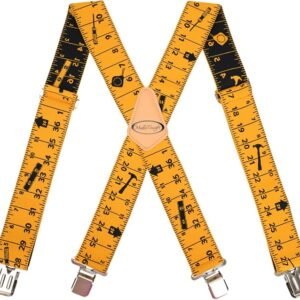 MELOTOUGH Men's Braces Elastic 2 inch Wide Heavy Duty Work Suspenders, Large