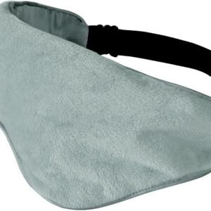 Weighted Eye Mask for Sleeping, Heatable & Freezable Eye Mask with Bead Bag, Soft Plush, Bamboo Fiber & Cotton Sleep Eye Mask with Adjustable Strap for Men & Women, Grey