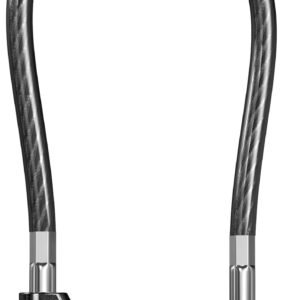 Combination Lock with Steel Cable Rope, Long Shackle 4 Digit Combination Padlock, Resettable Padlock, Waterproof Shed Padlock for Travel Bag, Suit Case, Lockers, Gym, Bike Basket or Other