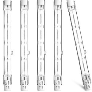 Bonlux R7s Halogen Bulbs 118 mm 300 W Warm White 2800 K Dimmable R7s Linear Halogen Lamp Floodlight 5900lm J118 Halogen 118 mm Tube 360° Replacement for Floor Lights Ceiling Lights (Pack of 5)