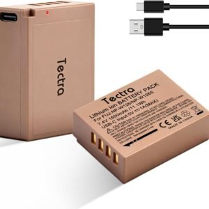 Tectra NP-W126 NP-W126S Battery, 2-Pack USB-C Battery for Fujifilm X100 VI, X-E5, X-M5, X Half, X100V, X-T3, X-T50, X-Pro3, X-T20, X-T30, X-T30 II, X-T200, X-H1, X-T2, 2.5H Fast Charging