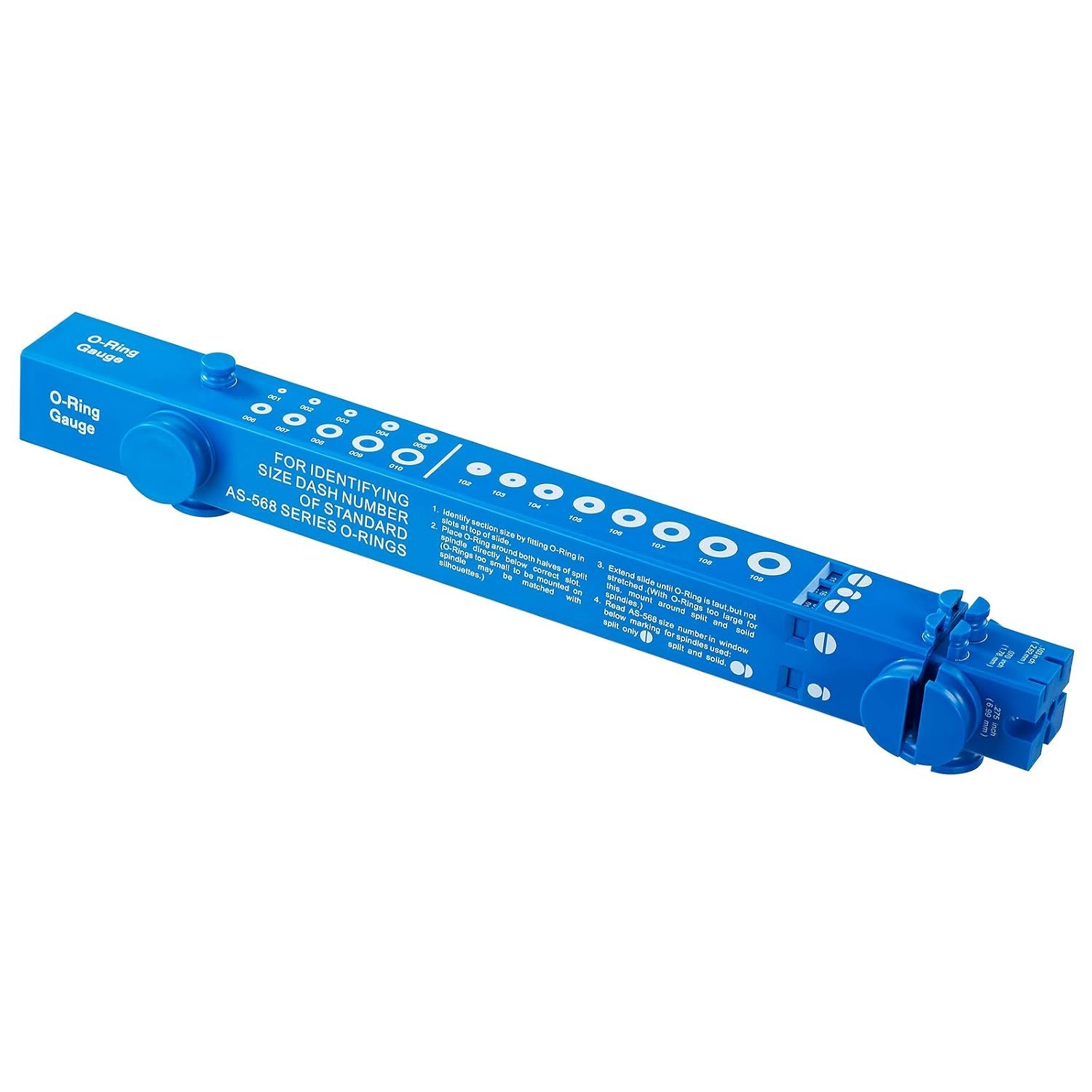 O-Ring Gauge, Telescoping Plastic Slide Style National Type for Measuring O Rings Inner Diameter, OD, Thickness
