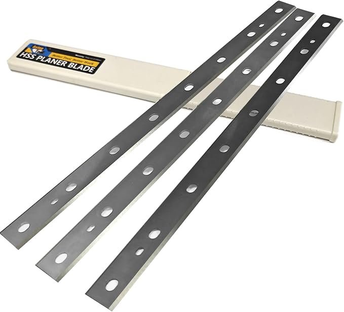 HSS Planer Blades Knives for DeWalt DW734 7342 Thickness Planers with 12.5 inch Replacement Heat Treated Double edge 1 Set (3 pcs)