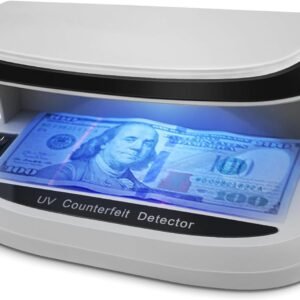 UV Counterfeit Bill Money Detector,Auto ON/Off,Small Footprint,Light Currency Check,Portable,Lightweight,Rechargeable, Bills Credit Cards Banknote Passports IDs All Currencies