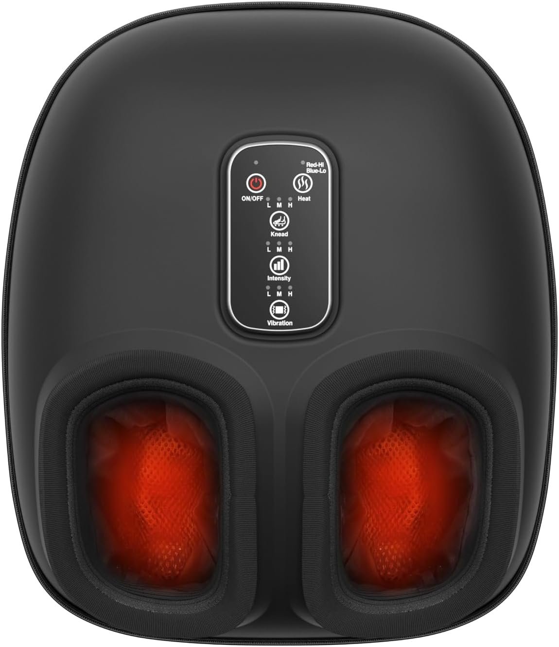 Cotsoco Foot Massager 3 Heat Levels & 3 Massage Modes, Shiatsu Deep Kneading Foot Massager with Air Compression, Blood Circulation & Pain Relief, Home Office Relaxation Gifts for Women Men Black