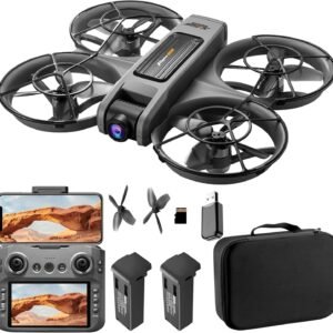 Drone with LCD Screen Remote, Brushless Motor Drone with Dual Cameras (Electric Angle Adjustment), Optical Flow Positioning, 6CH Gyro, WIFI FPV, True 12-15min Flight (1800mAh), 3 Speeds, Headless Mode, LED Lights, USB Rechargeable