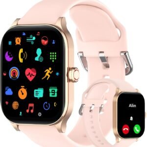 Smart Watch for Women with Bluetooth Calling,Heart Rate Sleep SpO2 Monitor, 100+ Sports Modes, Step/Calorie, IP68 Waterproof Fitness Tracker, Custom Watch Faces, Compatible with iOS/Android Phones