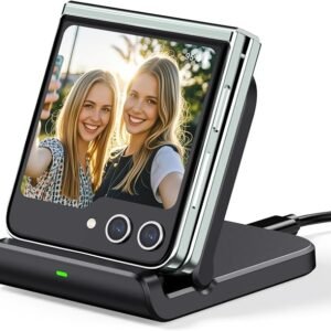 SwanScout Wireless Charger for Samsung Galaxy Z Flip 8/7/7 FE/6/5/4/3 Foldable Phone Charger Stand for Moto Razr 70 Ultra/70 Plus/70//60/50 and Samsung Z Flip Phones, SwanScout 501S