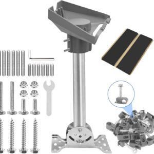 Stainless Steel Pivot Roof Mount Kit for Starlink Standard 4/ 4X/ Gen 3/ V4 Dish, with Die cast Integrated Aluminum Alloy Starlink Gen 3 Pipe Adapter