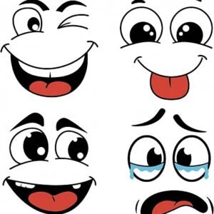 Funny Wheelie Bin Stickers Cartoon Face Decals
