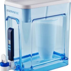 ZeroWater 22-Cup Ready-Read 5-Stage Water Filter Dispenser with Instant Read Out - 0 TDS IAPMO Certified to Reduce Lead, Chromium, and PFOA/PFOS
