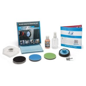 Glass Polish 28003 xNet DIY Glass Scratch Removal Kit for All Glass Surfaces - Ø 75mm with Drill Attachment