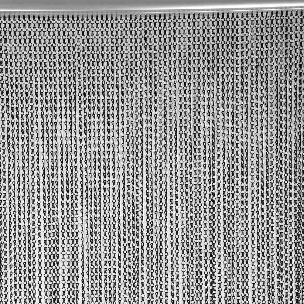 Aluminium Chain Curtain, 90 * 214.5cm Decoration Door Screen Multifunctional Metal Curtain, Kitchen for Indoor/Outdoor Decoration