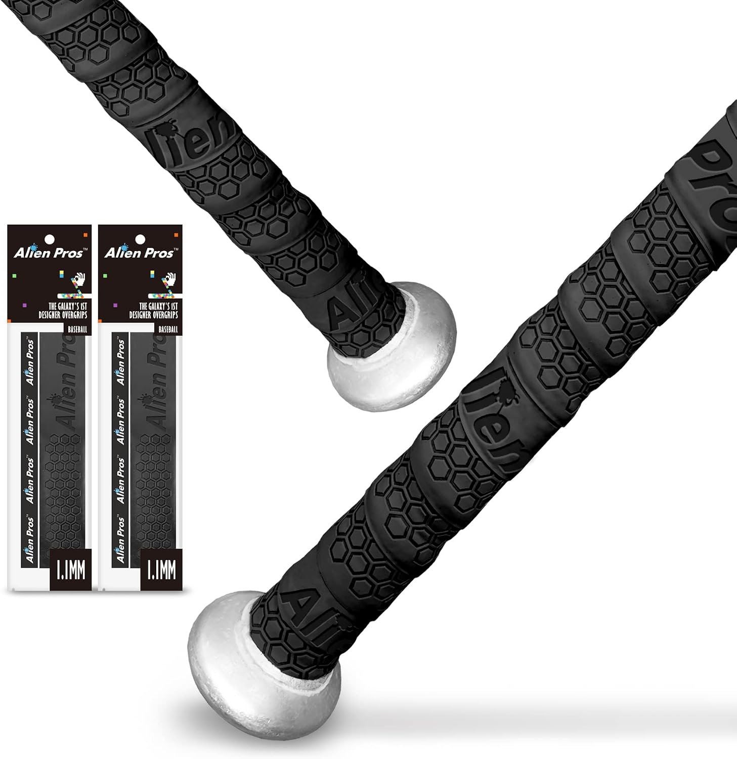Alien Pros Bat Grip Tape for Baseball (2 Grips/4 Grips) – 1.1 mm Precut and Pro Feel Bat Tape – for Old Baseball bat Grip – Wrap Your Bat for an Epic Home Run (2 Grips/4 Grips)