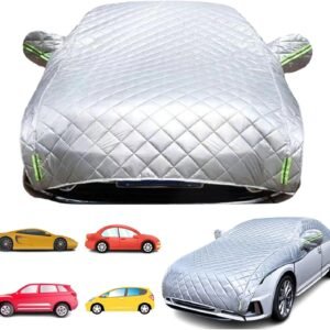Hail Protector Car Cover – 5-Layer Car Cover for Hail Protection, Waterproof All-Weather Protection – Snowproof, Windproof, UV Fits Hatchback, Sedan & SUV