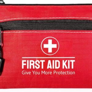 First Aid Kit 100 Pices Survival Kit Pocket Sized Pouch, Lightweight & Compact with Dual Zippers (AU)