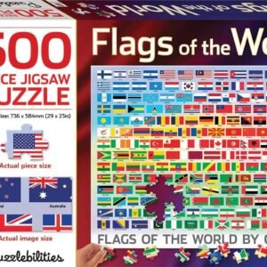 Hinkler Flags of the World by Colour 500-Piece Jigsaw Puzzle