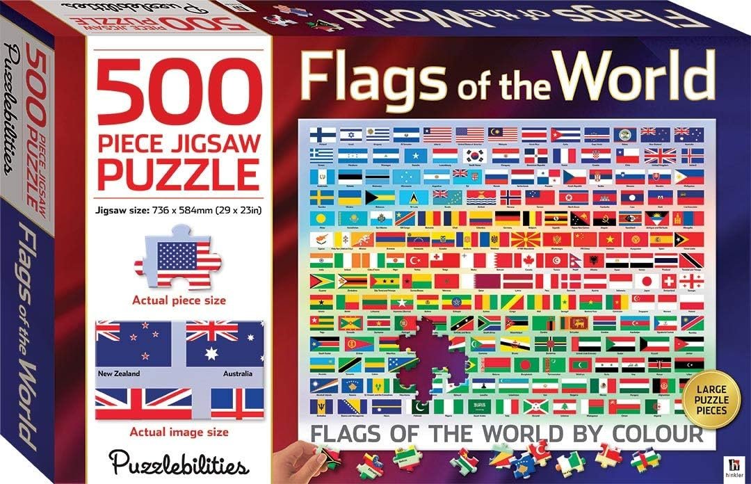 Hinkler Flags of the World by Colour 500-Piece Jigsaw Puzzle