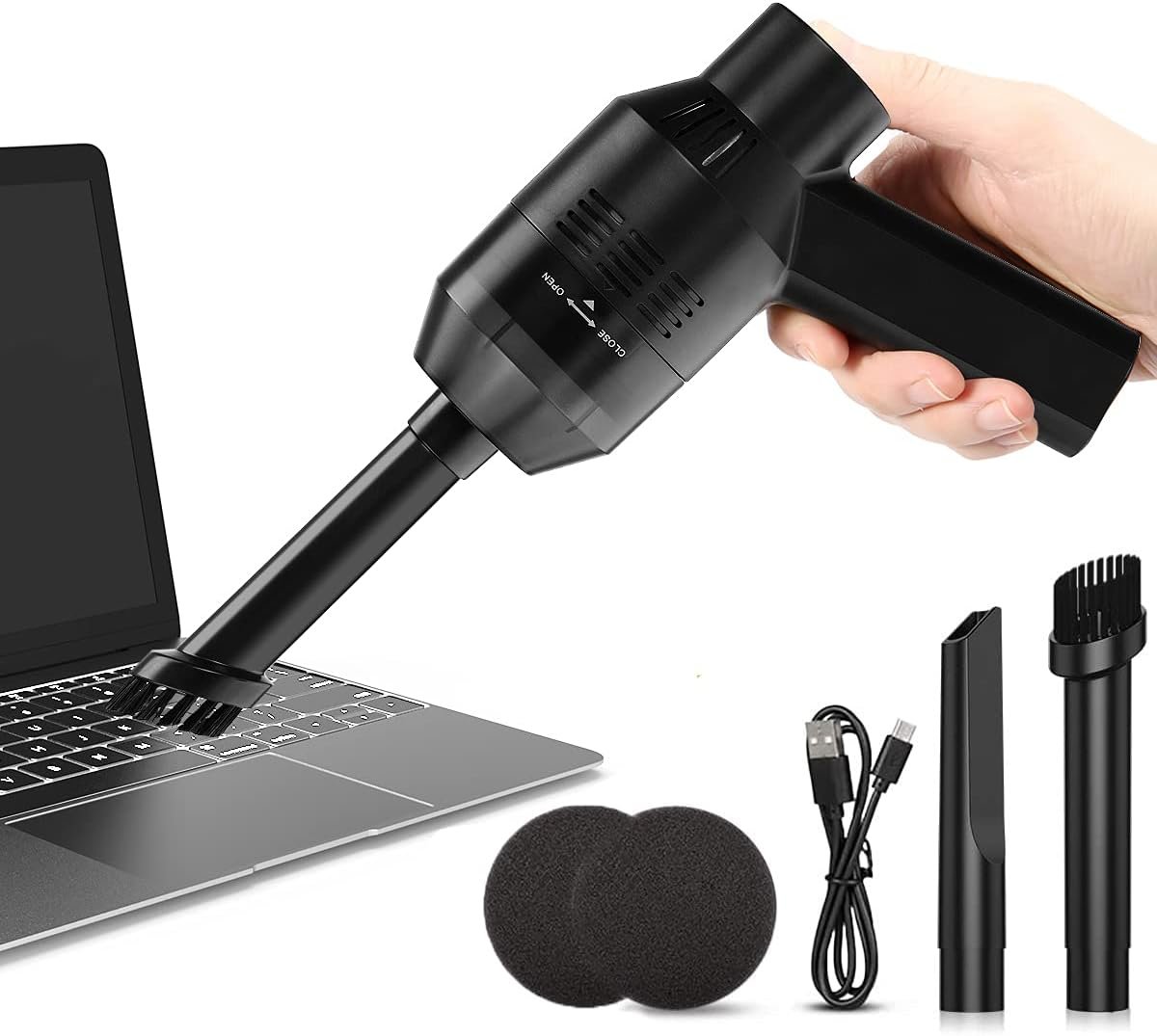 Keyboard Vacuums Cleaner, Portable Mini Electric Vacuum Cleaner USB Rechargeable Car Vacuum Cleaner TV Satellite Boxes,Kitchen Stove Cleaning for Dust,Bread Crumbs,Scraps Laptop,Computer,Dus