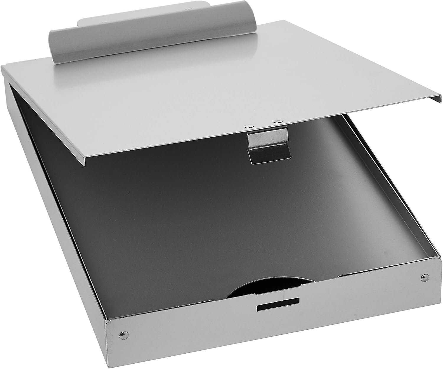 Amazon Basics Metal Clipboard with 2 Compartments and Interior 250 Sheet Paper Storage, 35.79 x 23.39 x 6.6 cm