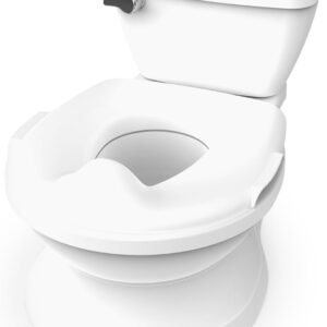 Summer Infant by Ingenuity My Size Potty Pro in White, Toddler Potty Training Toilet, Lifelike Flushing Sound, for Ages 18 Months, Up to 50 Pounds