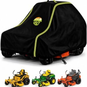 Zero Turn Mower Cover, 420D Waterproof Outdoor Protection for Zero-Turn Lawn Mowers, Compatible with John Deere, Toro, Husqvarna etc, Fits 200×120×140cm
