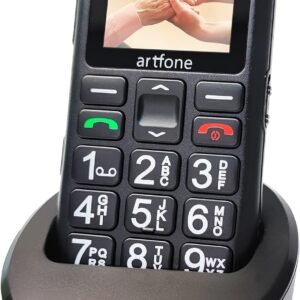artfone 4G SIM-Free Mobile Phone for the Elderly with Big Button, LTE Unlocked Easy to Use Basic Senior Phone with SOS Button, Loud Volume, 1800 mAh,Charging Dock and Torch (1 Nano SIM Slot)