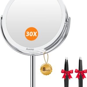 Auxmir 30X/1X Magnifying Mirror, 8'' Makeup Mirror with Double Sided