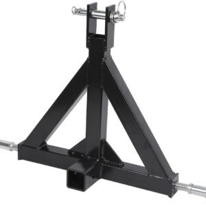 3 Point Hitch Receiver Heavy Duty Quick Hitch Tow Drawbar Adapter Category 1 Tractors 2" Hitch Receiver, 3 Point 2" Trailer Hitch Receiver Adapter for Trailers & Farm Equipment