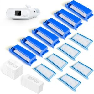 52PCS CPAP Filters for Dream Station 1 Filters, Include 6 Assembled Filters, 20 Ultra-fine Filters, 20 Foam Filters for DreamStation 1 Filter Accessories Supplied by IBEET