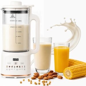 8 in 1 Nut Milk Maker Machine, 1800ml Automatic Soy Milk Maker Blender, Oat Milk, Fruit Juice, Auto Clean, Keep Warm, Reservation