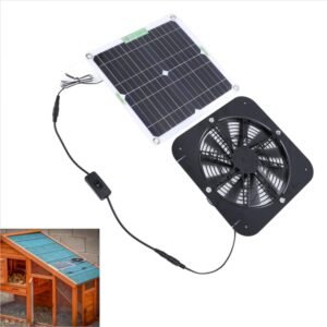 Solar Greenhouse Fan, Solar Fan for Greenhouse Circulation, 13.5inch100W SolarExhaust Fan for Dog Chicken House GreenhouseRV