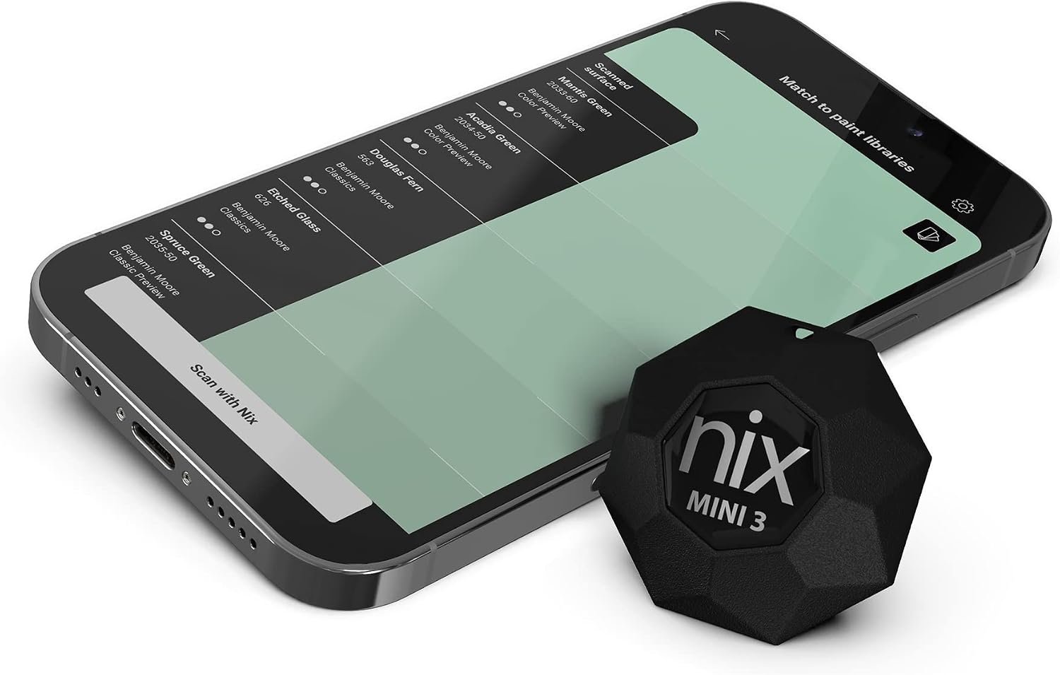 Nix Mini 3 Colour Sensor Colorimeter - Portable Colour Matching Tool - Dust Debris and Splash Resistant (IPX4) - Identify and Match Paint and Digital Colour Values Instantly
