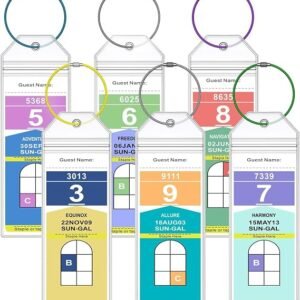 Royal Caribbean Luggage Tag Holders, 6 Pack Zip Seal Clear Cruise Luggage Tag Holder with Steel Loops for Royal Caribbean & Celebrity Cruise Essentials in 2023-2024