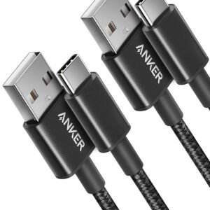 Anker USB A to USB C Cable (2-Pack, 3 ft, Black)