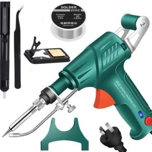 Internally Heated Industrial Laser Welding Tools, Multi-Function Soldering Iron Soldering Gun Set, 3 in 1 Handheld Industrial Laser Welding Machine Constant Temperature Fast Heating for Metal (Green)