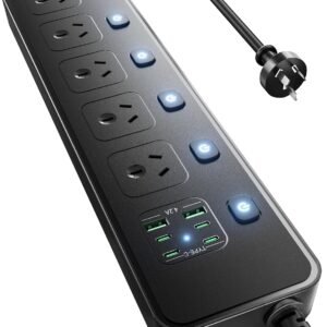 Power Board Individual Switch - 3250W Power Strip with 5 AC Outlets