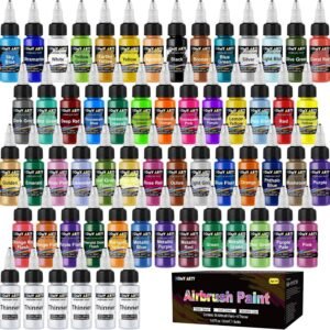 HOMY ARTY Airbrush Paint - 54 Colors with 6 Thinner