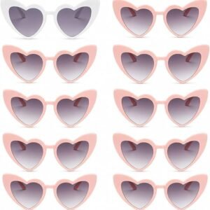 Bachelorette Heart Sunglasses - 10 Pairs for Women Party Decorations Supplies