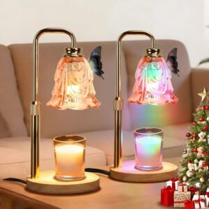 1 Pcs Candle Warmer Gifts for Mom Women Candle Warmer Lamp Home Decor Adjustable Height Candle Lamp Wax Melt Warmer with Timer Dimmer for Jar Candles 2 Bulbs & 1 LED Bulb