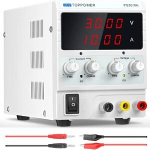 DC Power Supply Variable,0-30V 0-10A, 4-Digit Display,CV & CC Mode,10mV,1mA