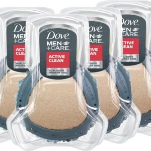 Dove Men+Care Shower Tool, Active Clean 1 ct Pack of 4