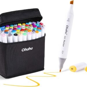 Ohuhu Alcohol Markers 80 Colors Chisel Fine AP Certified for Adult Coloring
