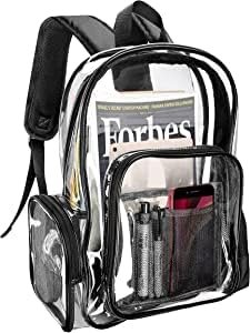 ProCase Heavy Duty Clear Backpack for School, Travel & Security