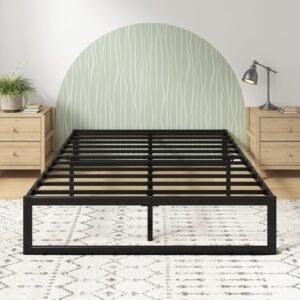 Zinus Quick Lock Queen Bed Frame 35cm Black Metal with Storage