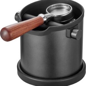 Stainless Steel Coffee Knock Box Organizer, Large Capacity for 23 Espresso Pucks Espresso Machine Accessory, Heavy Duty Espresso Knock Box Container for Coffee Grounds Bin