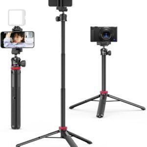 ULANZI MT-44 Extendable Phone Tripod, 59" Selfie Stick Tripod Phone Stand